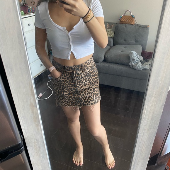 Zara leapard  print  skirt - Picture 2 of 7